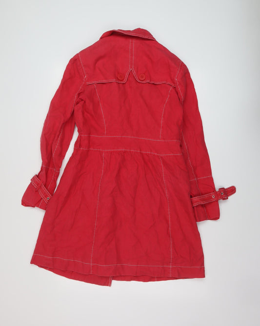 Womens UK Size 10 Monsoon Red Pea Coat