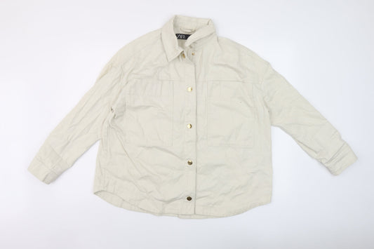 Womens UK Size S Zara Beige Jacket