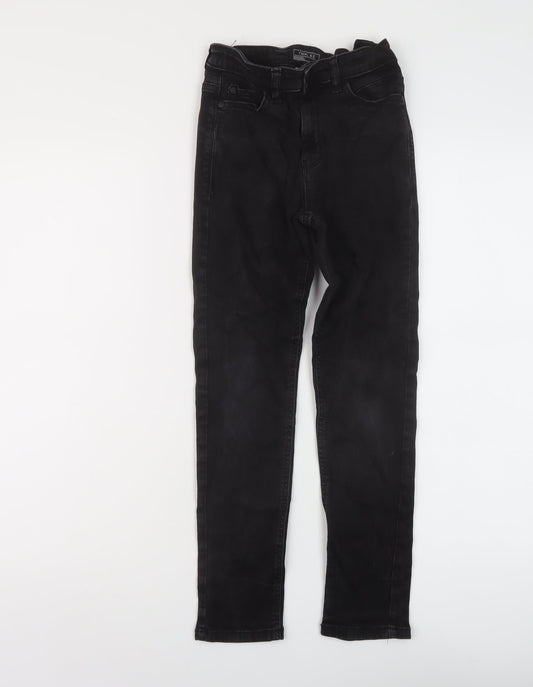 NEXT Boys Black Cotton Skinny Jeans Size 9 Months Regular Button