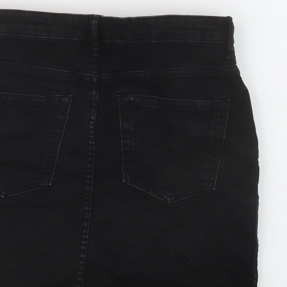 Womens UK Size S Zara Mini Denim Skirt