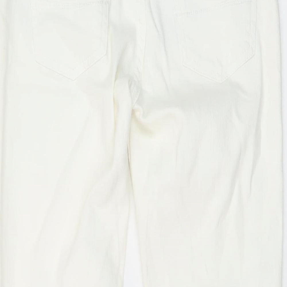 Womens UK Size 8 Marks and Spencer Regular Fit Skinny Ivory Jeans