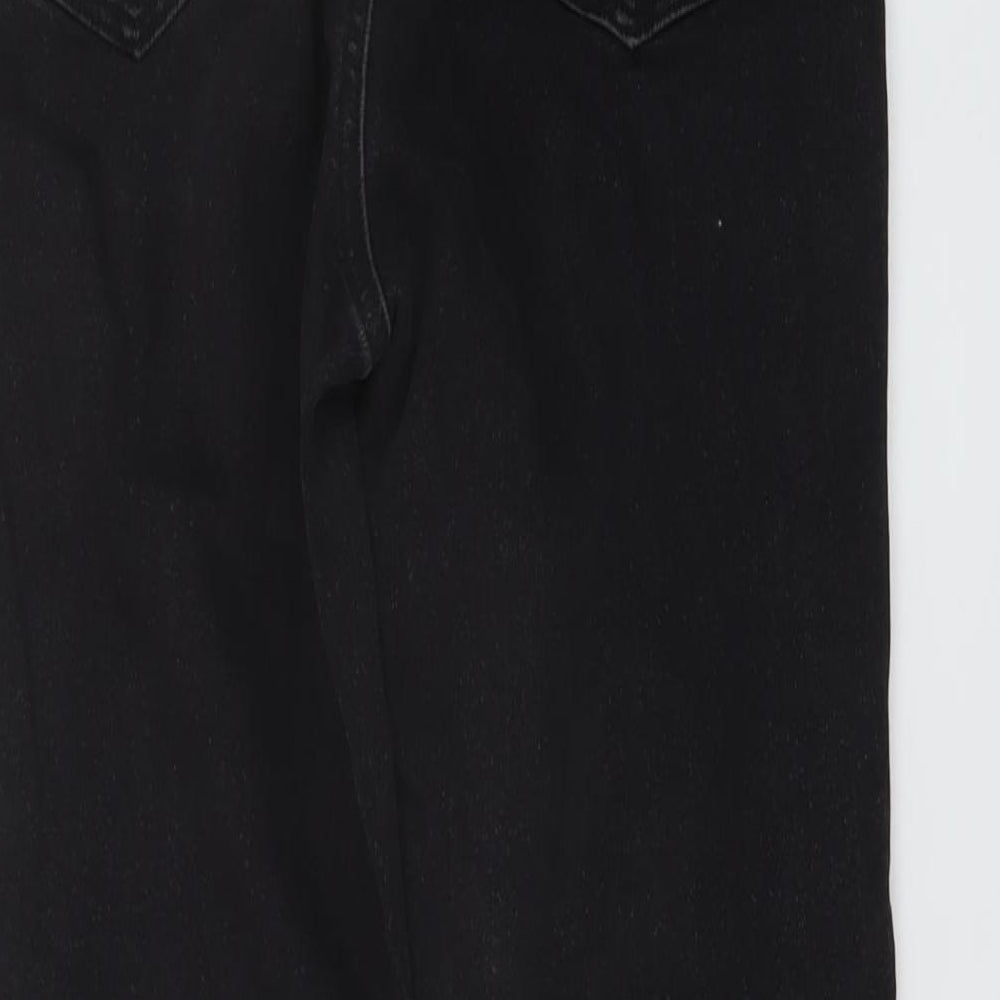 Womens UK Size 10 Stradivarius Slim Fit Mom Black Jeans