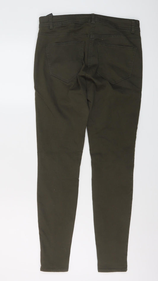 Womens UK Size 12 Marks and Spencer Regular Fit Skinny Green Jeans
