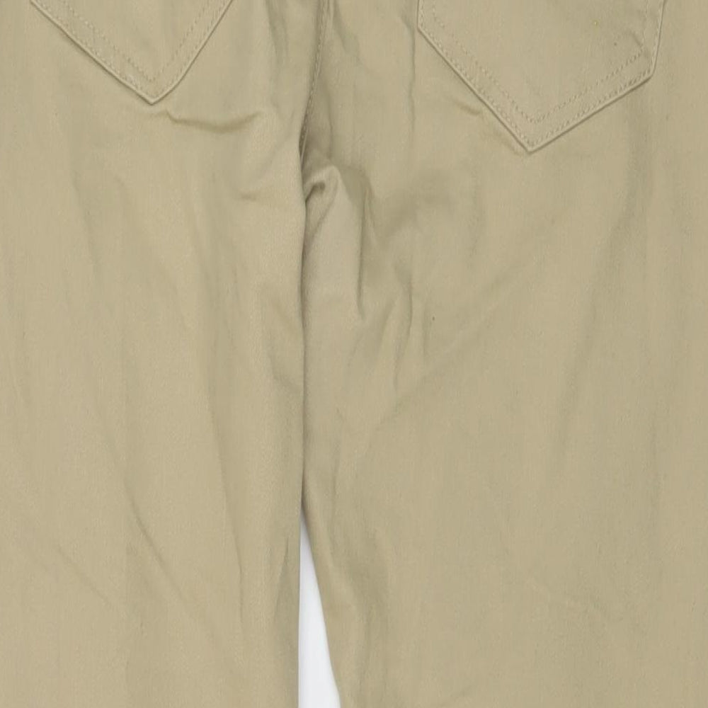 Denim & Co. Mens Beige Cotton Straight Jeans Size 34 in L30 in Regular Button