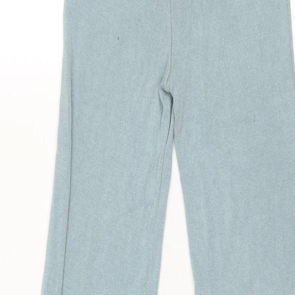 Womens UK Size S Zara Regular Fit Blue Trousers