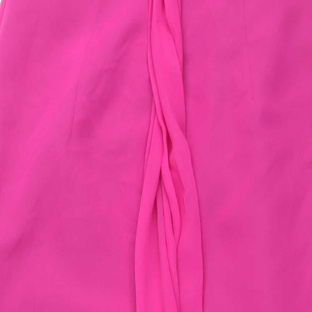 Venus Womens Pink Polyester Ball Gown Size 14 Sweetheart Zip - Padded Support