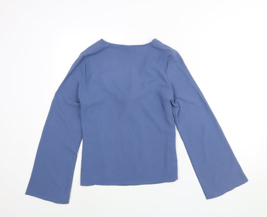 Womens UK Size 8 In the Style Blue Basic Blouse