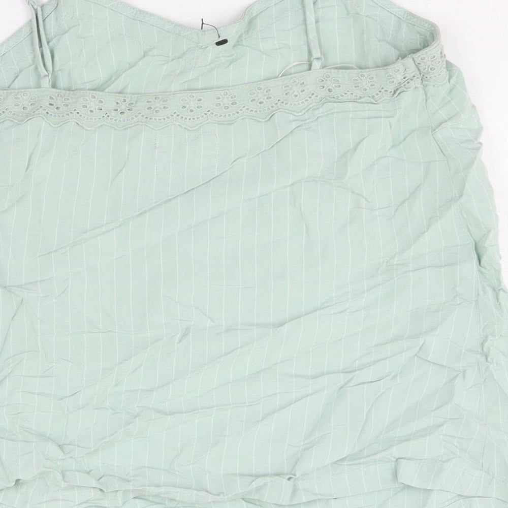 Womens UK Size 6 Marks and Spencer Green Camisole Blouse