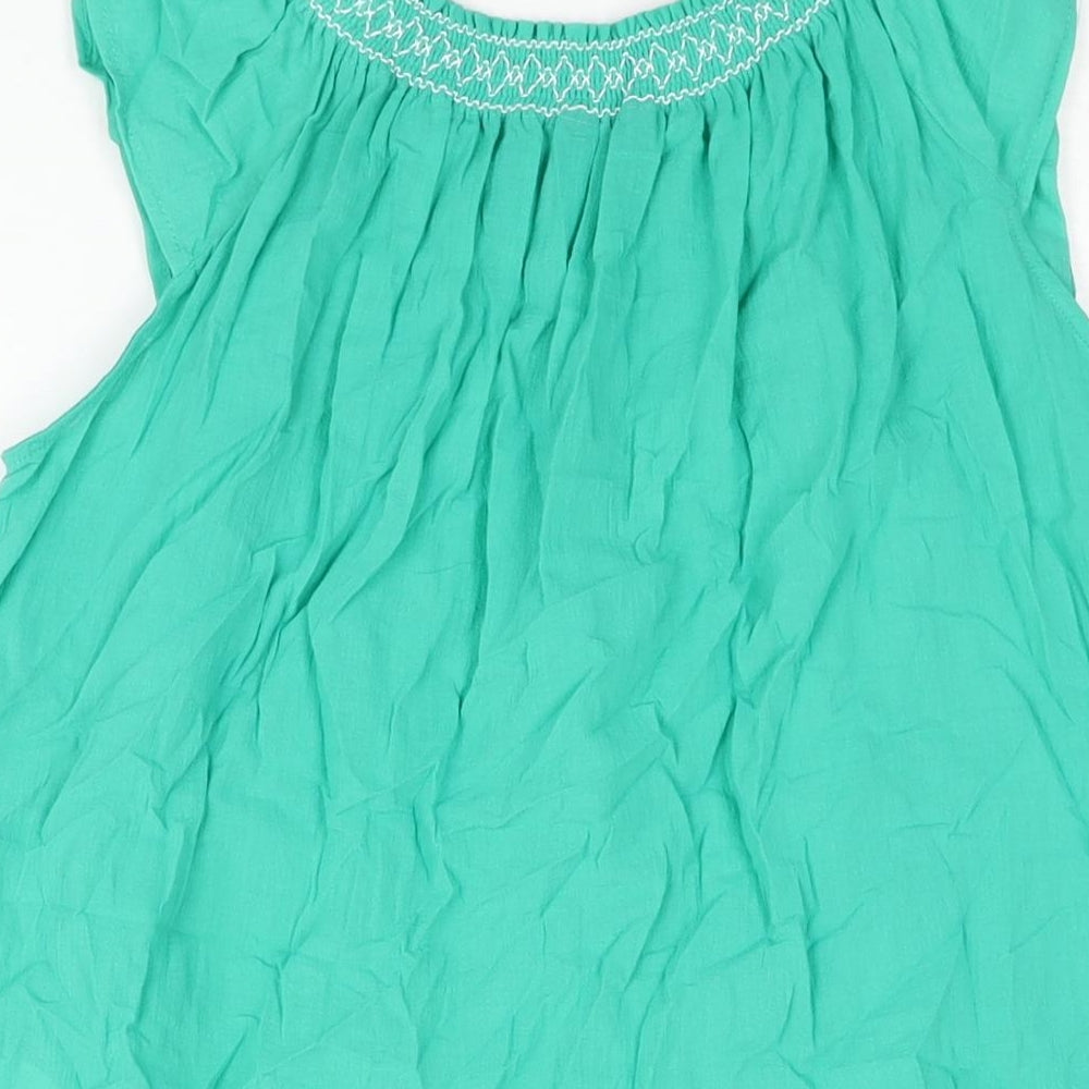 Womens UK Size 6 Marks and Spencer Green Basic Blouse