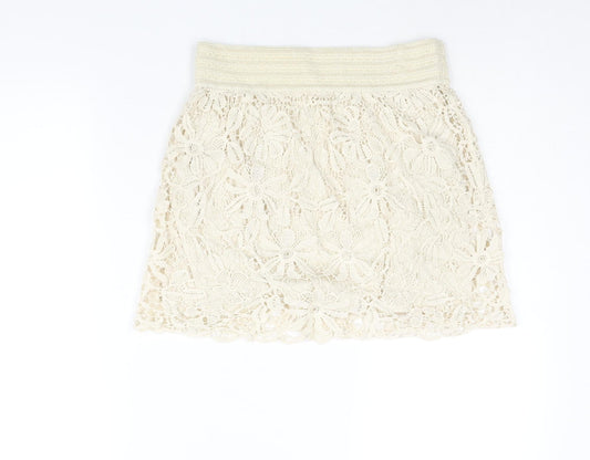 Womens UK Size M FOREVER 21 Mini Lace Skirt