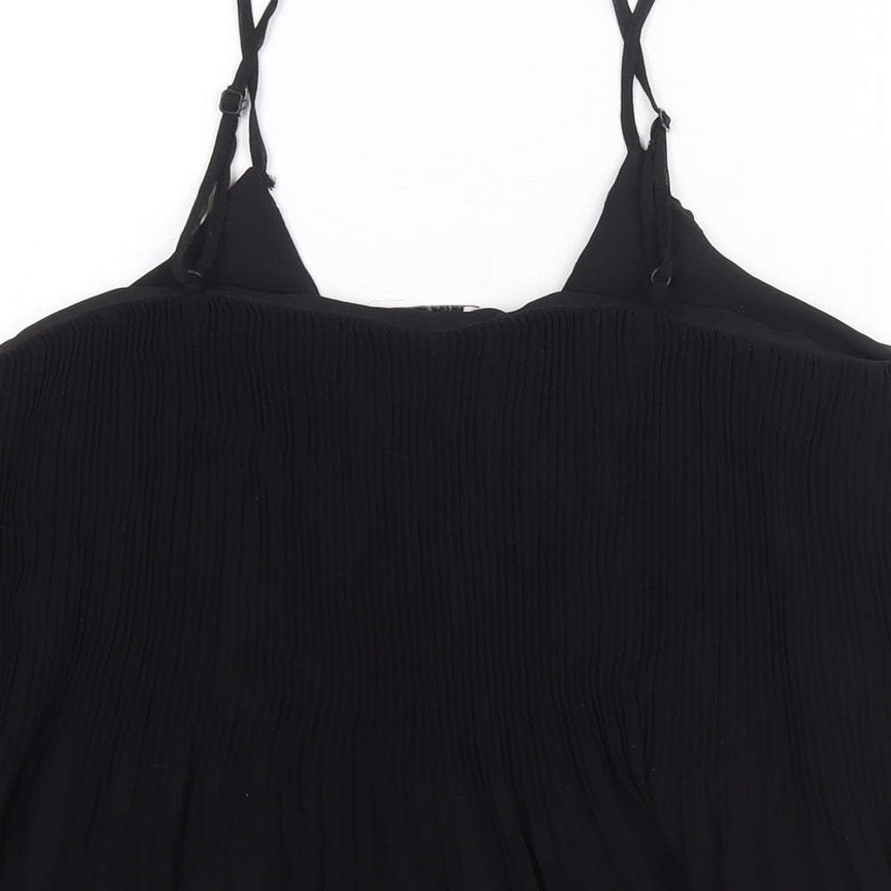 Womens UK Size 12 Topshop Black Camisole Blouse