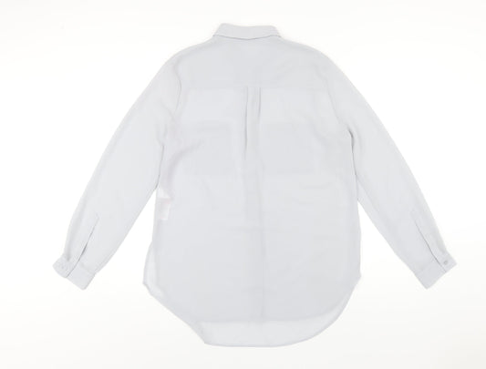 Womens UK Size 12 New Look Grey Basic Button-Up