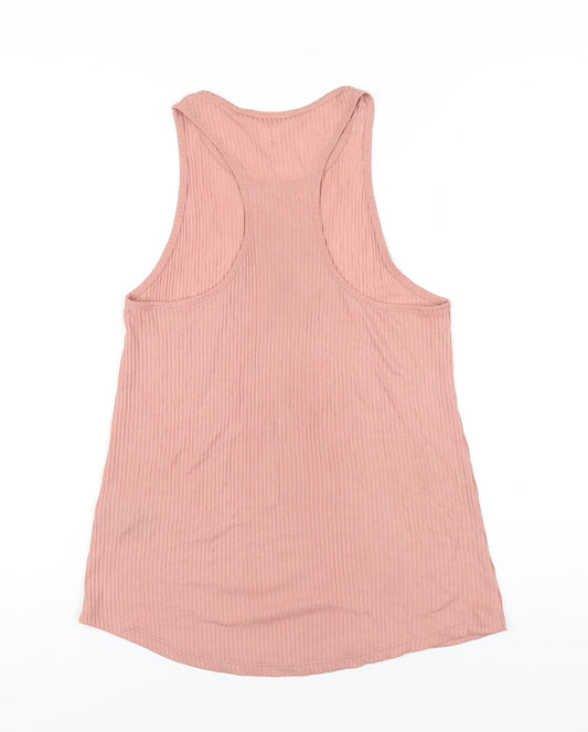 H&M Womens Pink Polyester Basic Tank Size XS Round Neck Pullover