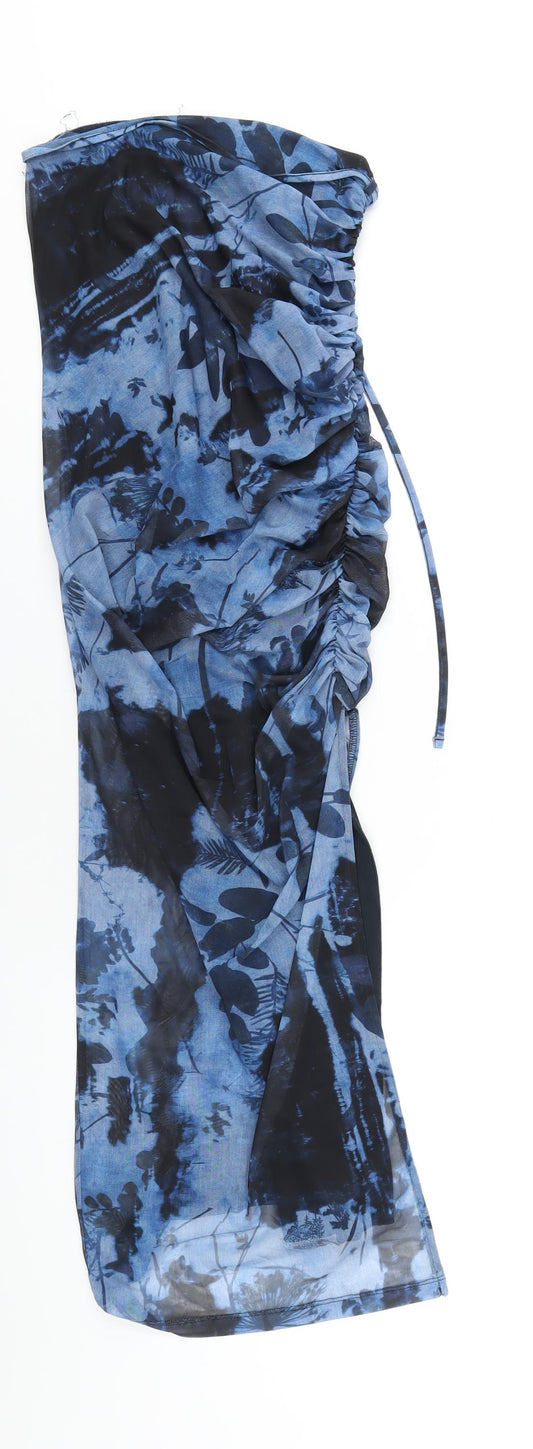 NEXT Womens Blue Geometric Polyester A-Line Skirt Size 6