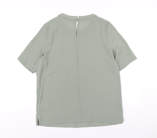 Womens UK Size 12 Marks and Spencer Green Basic T-Shirt