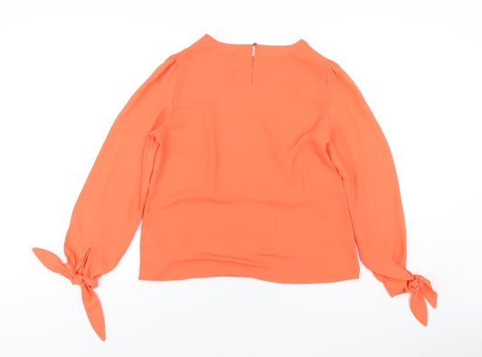 Womens UK Size 10 Dorothy Perkins Orange Basic Blouse