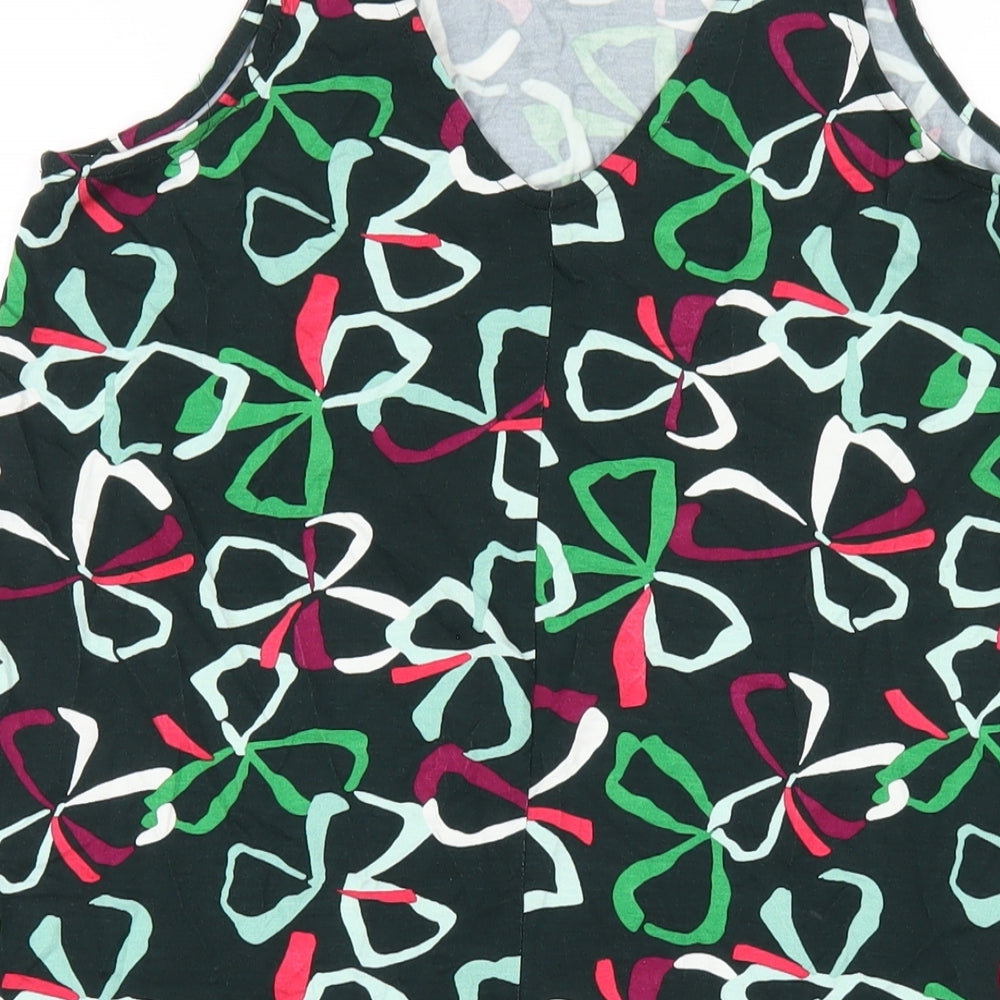 NEXT Womens Multicoloured Geometric Viscose T-Shirt Dress Size M Round Neck Pullover