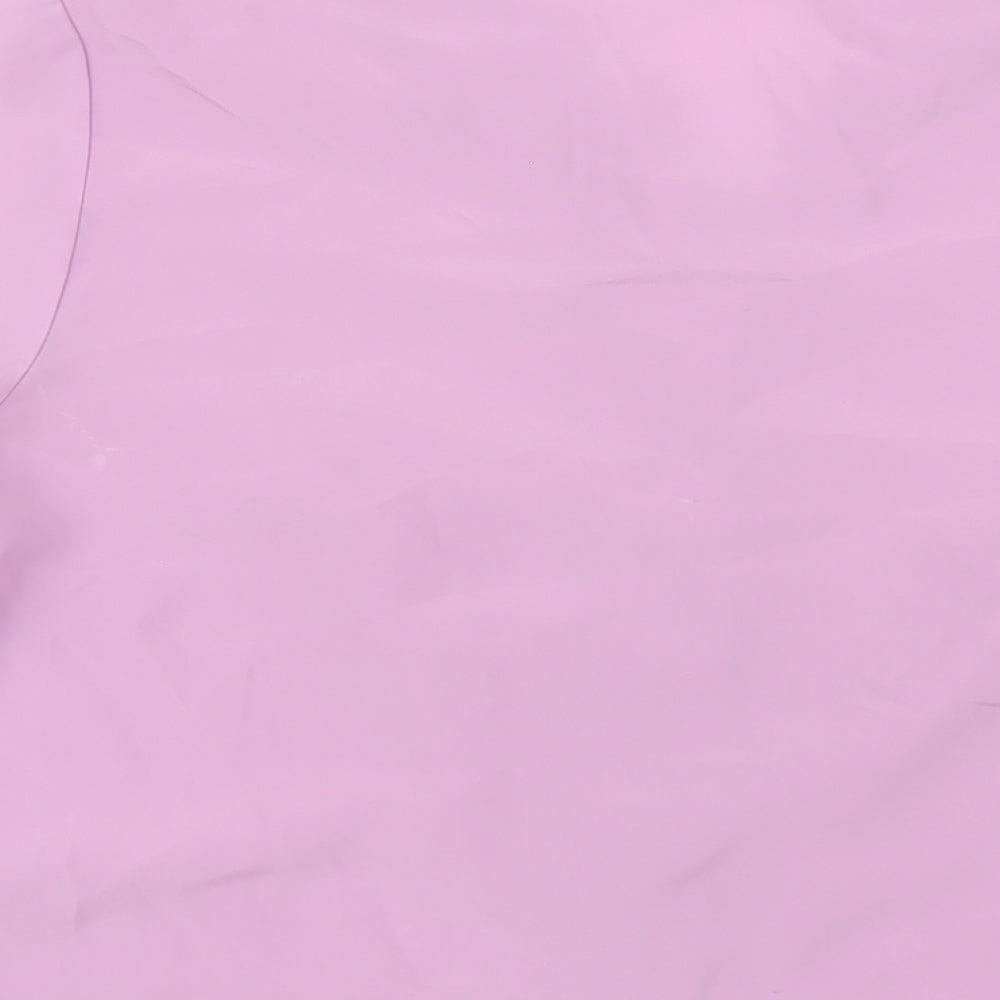 Berkertex Womens Purple Polyester Basic Button-Up Size 14 Collared