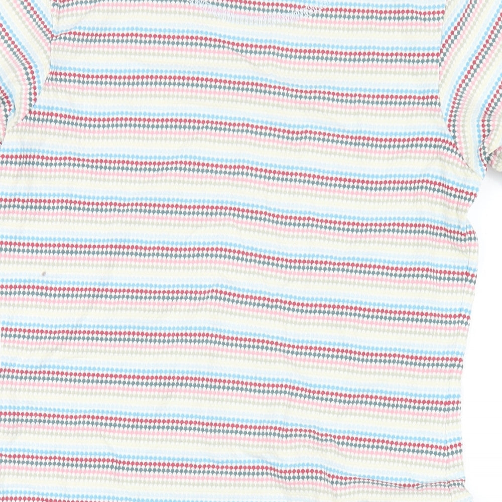 NEXT Womens Multicoloured Striped Cotton A-Line Size 12 Round Neck Pullover