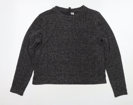 Womens UK Size S Divided by H&M Black Basic Blouse