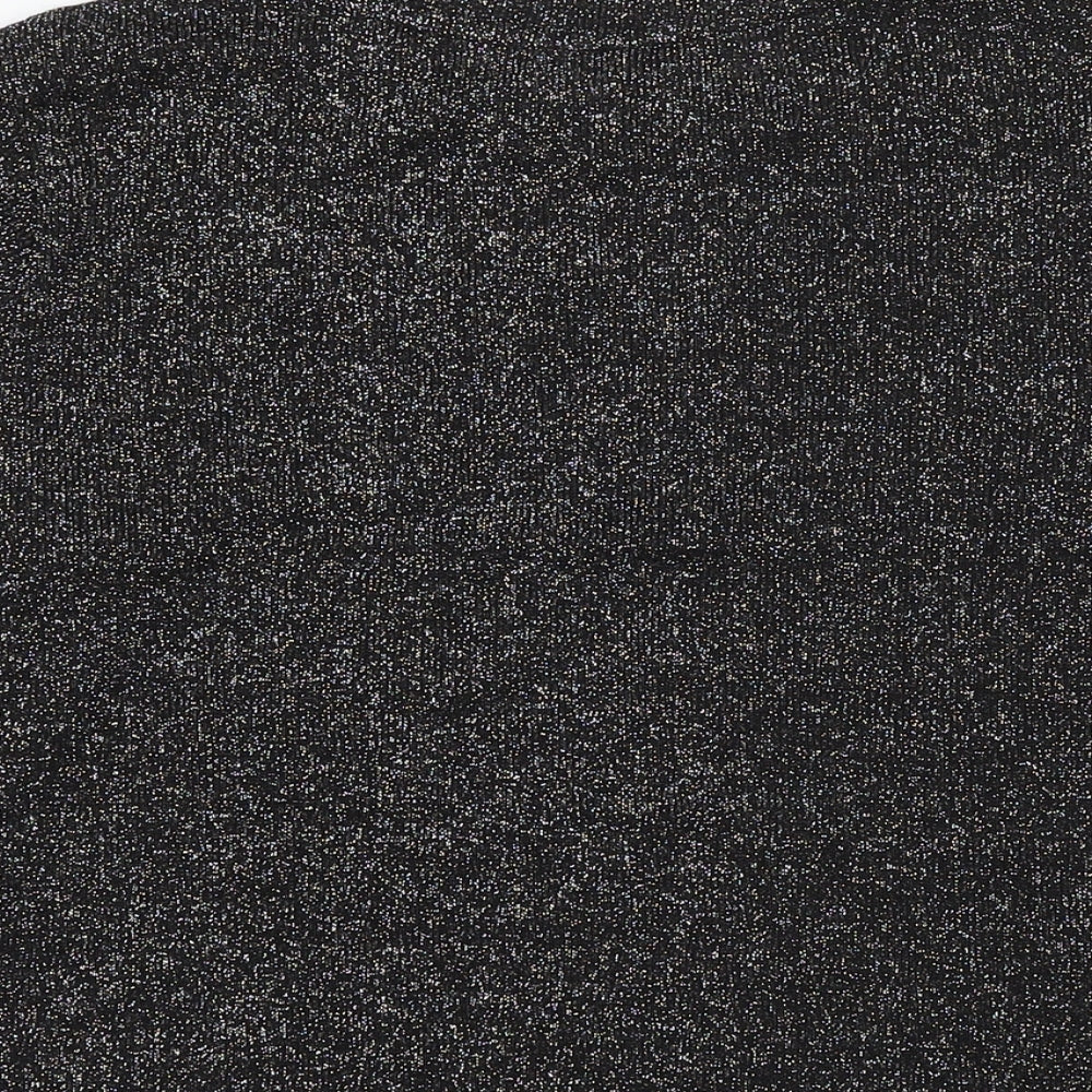 Divided by H&M Womens Black Polyester Basic Blouse Size S Round Neck