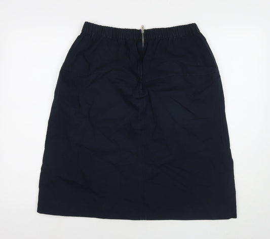 Gap Womens Blue Cotton A-Line Skirt Size M Zip