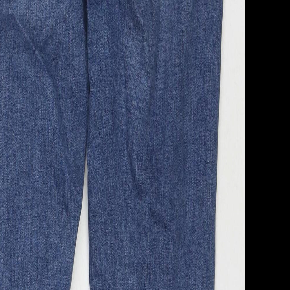 Denim & Co. Womens Blue Cotton Skinny Jeans Size 8 L28 in Regular Zip