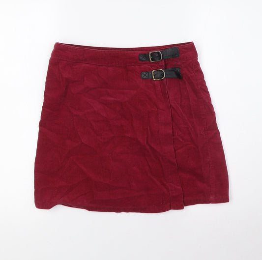 Womens UK Size 8 George Wrap Corduroy Skirt