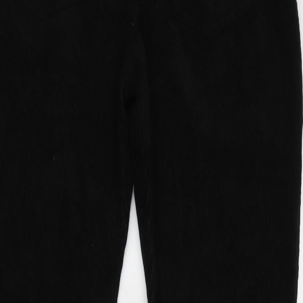 Nasty Gal Womens Black Cotton Trousers Size 8 L30 in Regular Zip