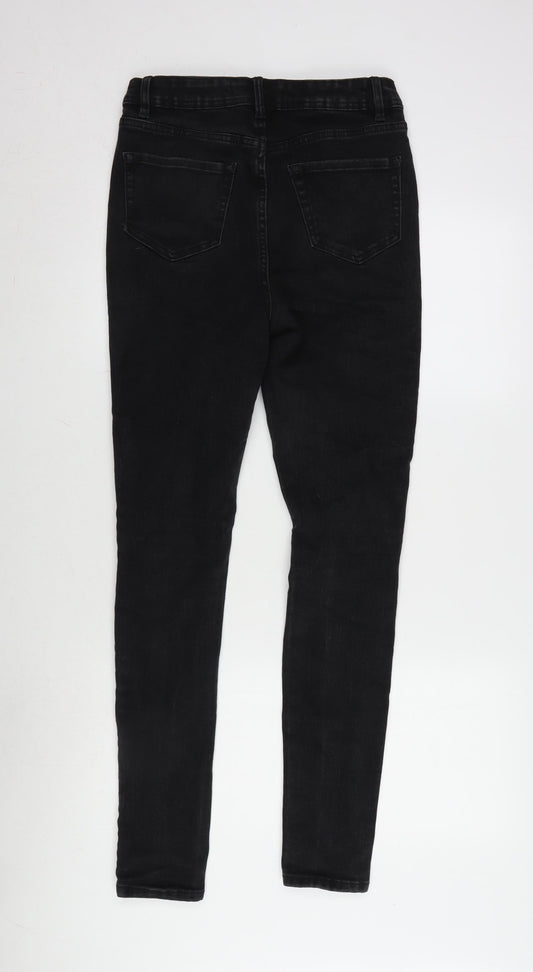 George Womens Grey Cotton Blend Skinny Jeans Size 8 L30 in Regular Zip