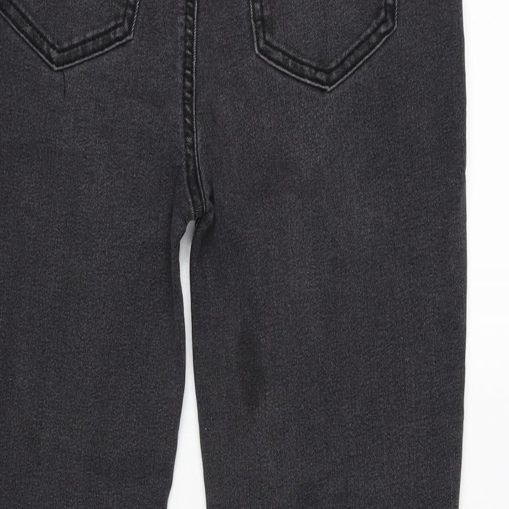Denim & Co. Girls Grey Cotton Jegging Jeans Size 13-14 Years L26 in Regular - Distressed-Raw Hem
