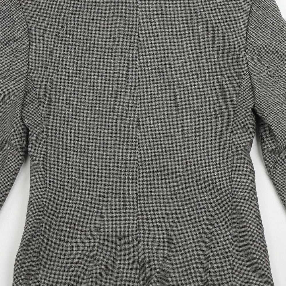 ASOS Mens Grey Geometric Polyester Jacket Suit Jacket Size 36 Regular