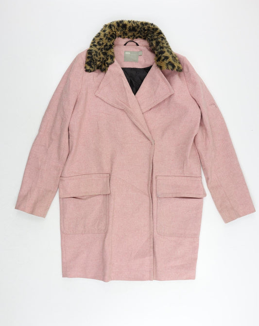 Womens UK Size 10 ASOS Pink Pea Coat