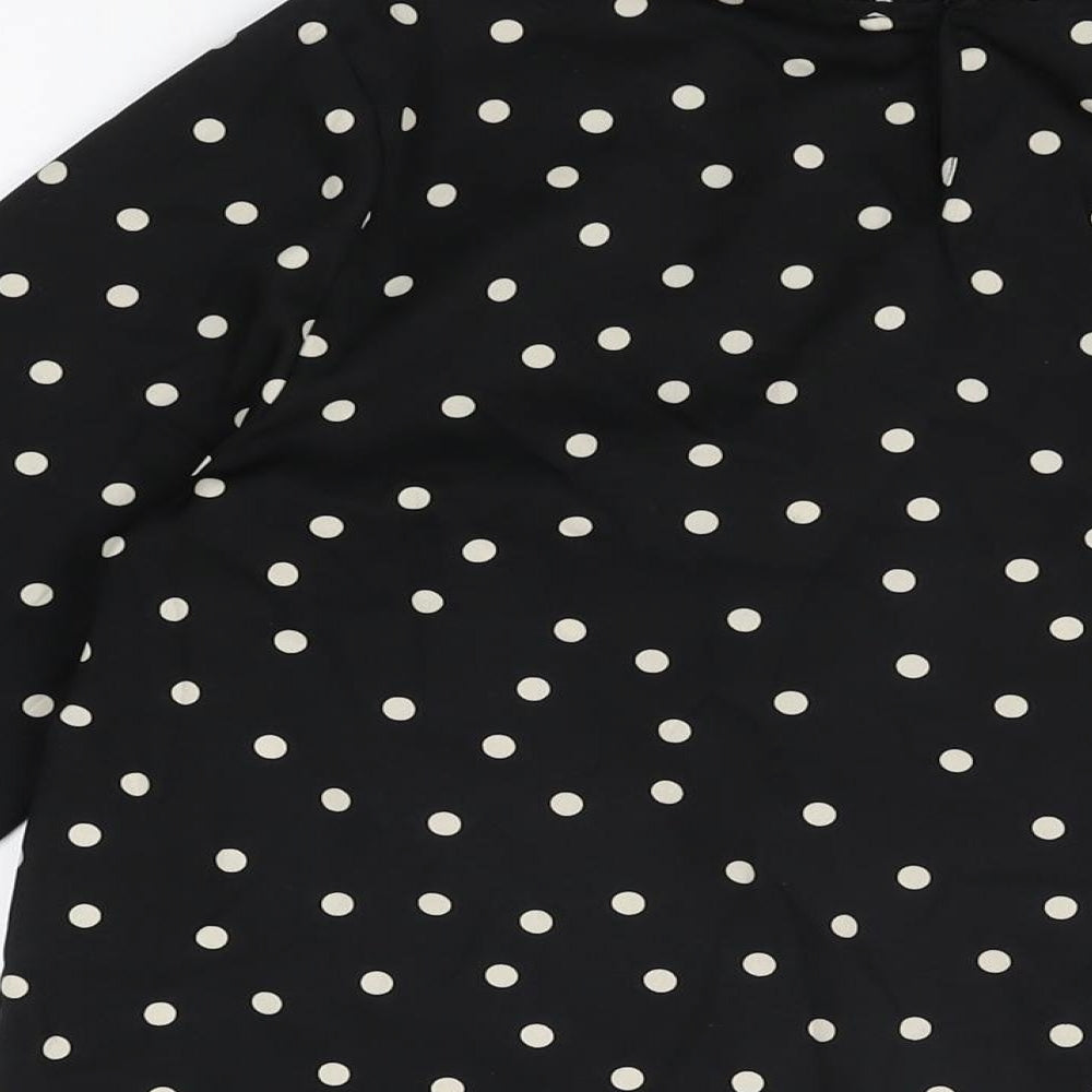 Womens UK Size 10 New Look Black Basic Blouse