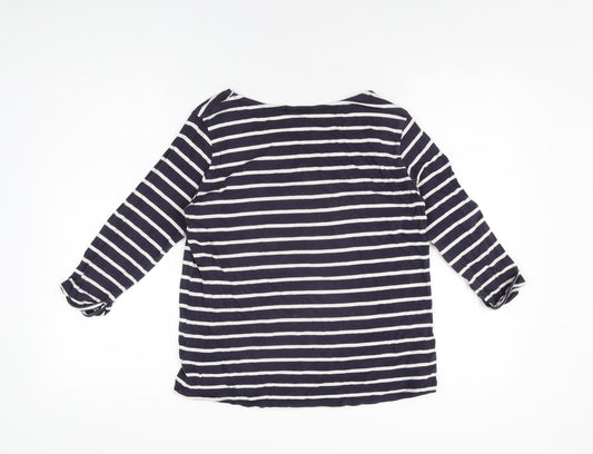 Womens UK Size 10 New Look Blue Basic T-Shirt