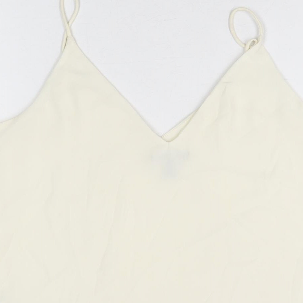 Womens UK Size 8 H&M Ivory Camisole T-Shirt