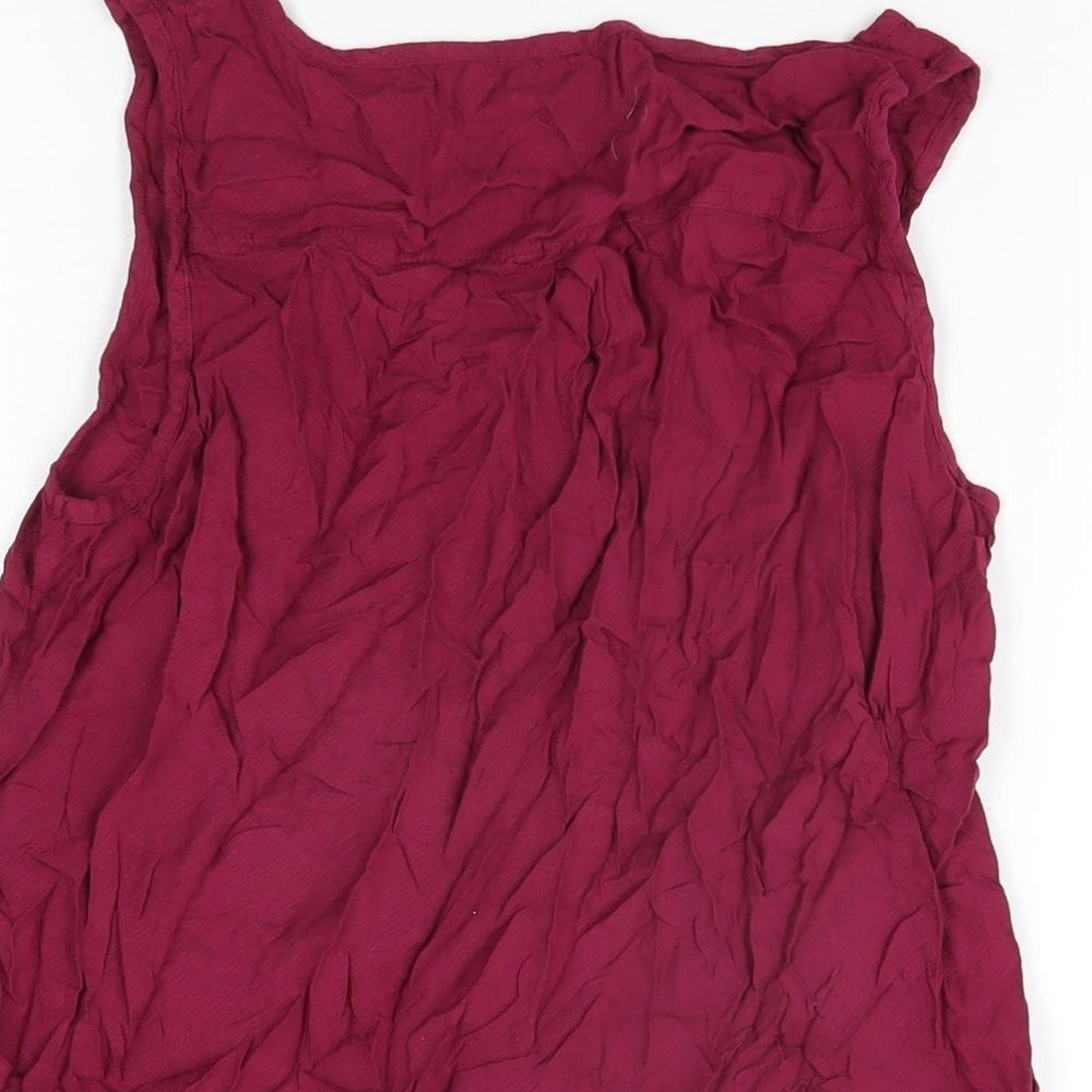 Womens UK Size 12 New Look Purple Basic T-Shirt