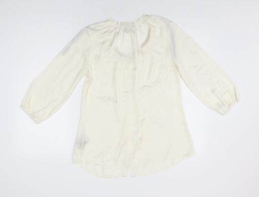 Womens UK Size S Kenneth Cole Ivory Basic Button-Up