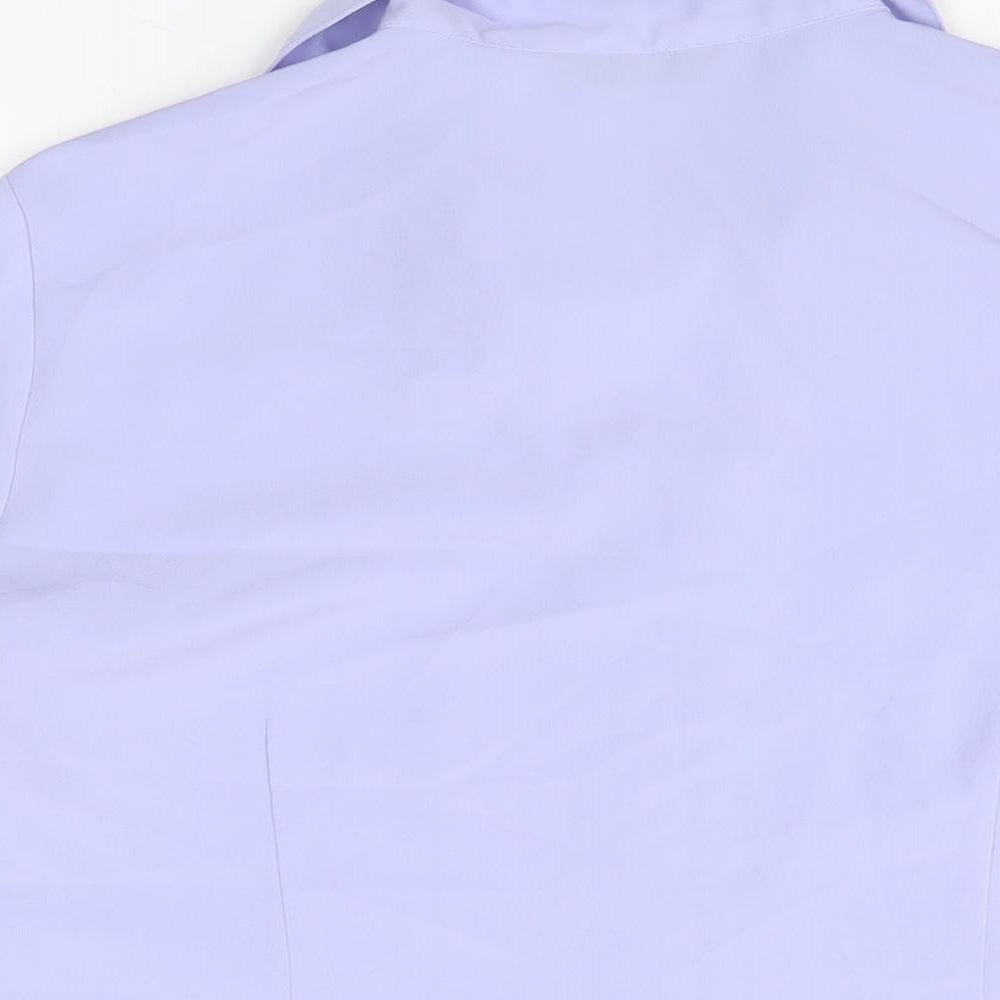 Womens UK Size 14 AMARANTO Purple Basic Button-Up
