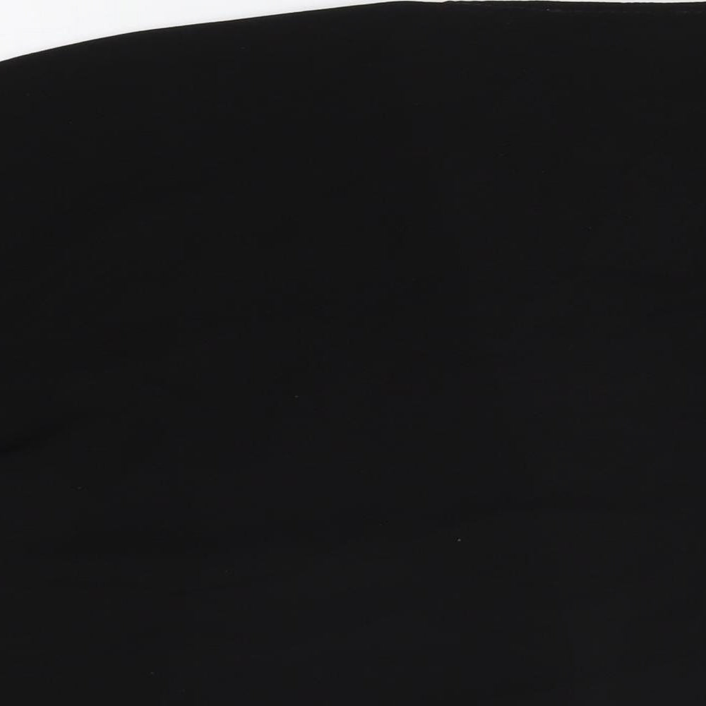 Boohoo Womens Black Polyester Kimono T-Shirt Size 10 V-Neck