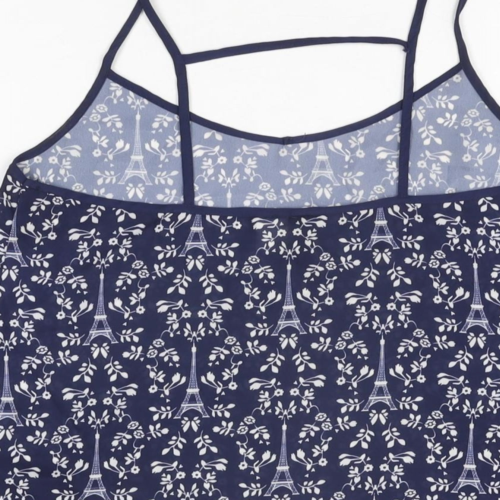 Womens UK Size 8 H&M Blue Camisole T-Shirt