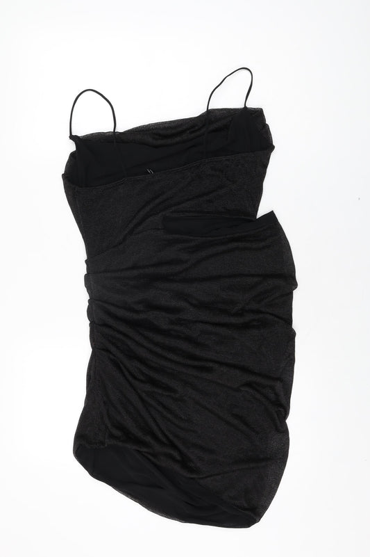 ASOS Womens Black Viscose Bodycon Size 12 Cowl Neck Pullover