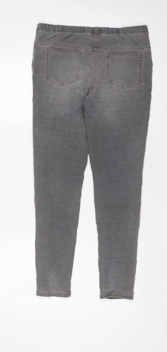 NEXT Womens Grey Cotton Jegging Jeans Size 10 L27 in Regular