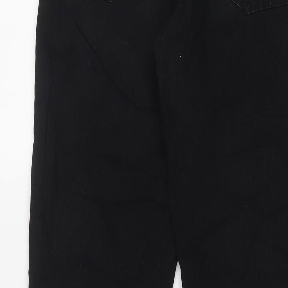 Hot Miami Styles Womens Black Cotton Bootcut Jeans Size 8 L30 in Regular Zip