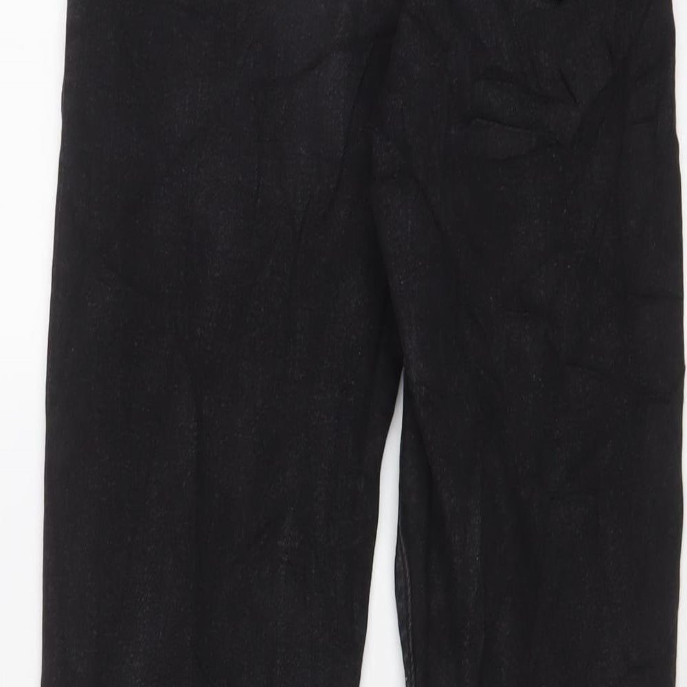Mango Womens Black Cotton Mom Jeans Size 4 L27 in Regular Zip