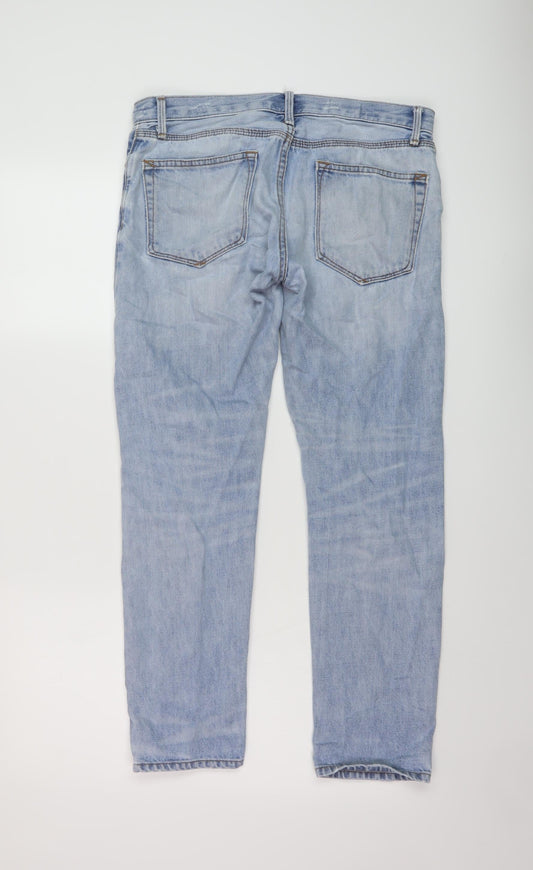 Gap Womens Black Cotton Boyfriend Jeans Size 26 in L28 in Regular Button