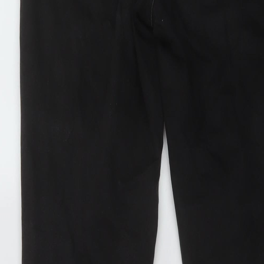 Denim & Co. Mens Black Cotton Straight Jeans Size 34 in L34 in Regular Button