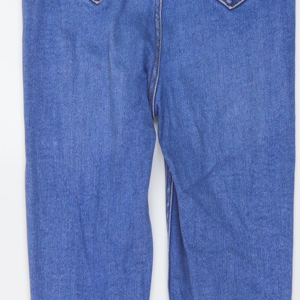 New Look Womens Blue Cotton Skinny Jeans Size 8 L28 in Regular Button