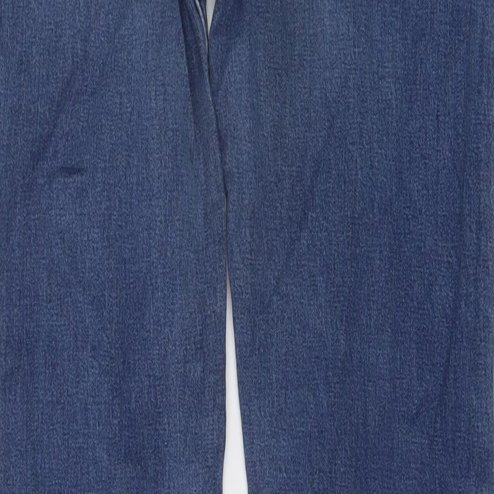 Voodoio Mens Blue Cotton Straight Jeans Size 32 in L31 in Regular Button