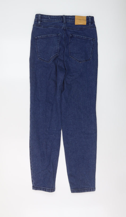Womens UK Size 10 Stradivarius Slim Fit Mom Blue Jeans